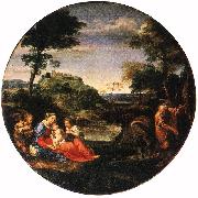 CARRACCI, Annibale Rest on Flight into Egypt ff USA oil painting artist